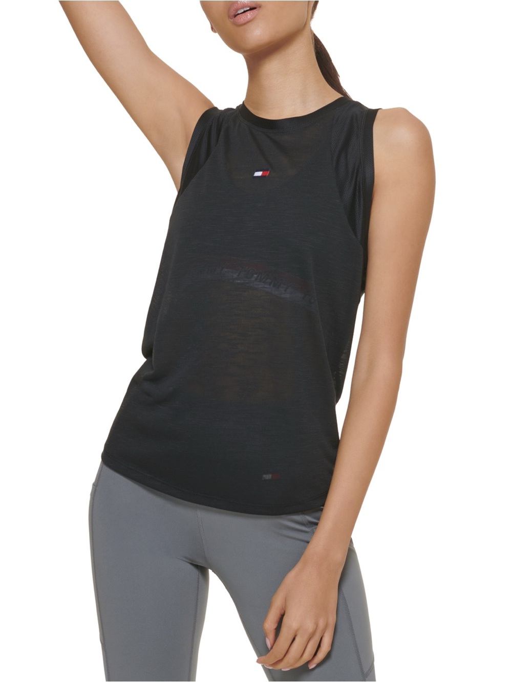 Tommy Hilfiger Sport Black Sleeveless Activewear Tank